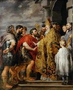 Peter Paul Rubens Saint Ambrose forbids emperor Theodosius I to enter the church Sweden oil painting reproduction